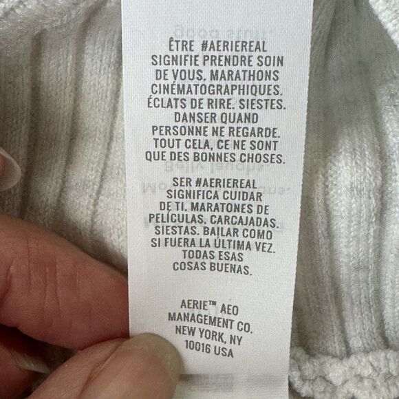 Aerie Women's XL Crop Tank Top Heather Blue White Ribbed Adjustable NEW - Picture 9 of 13